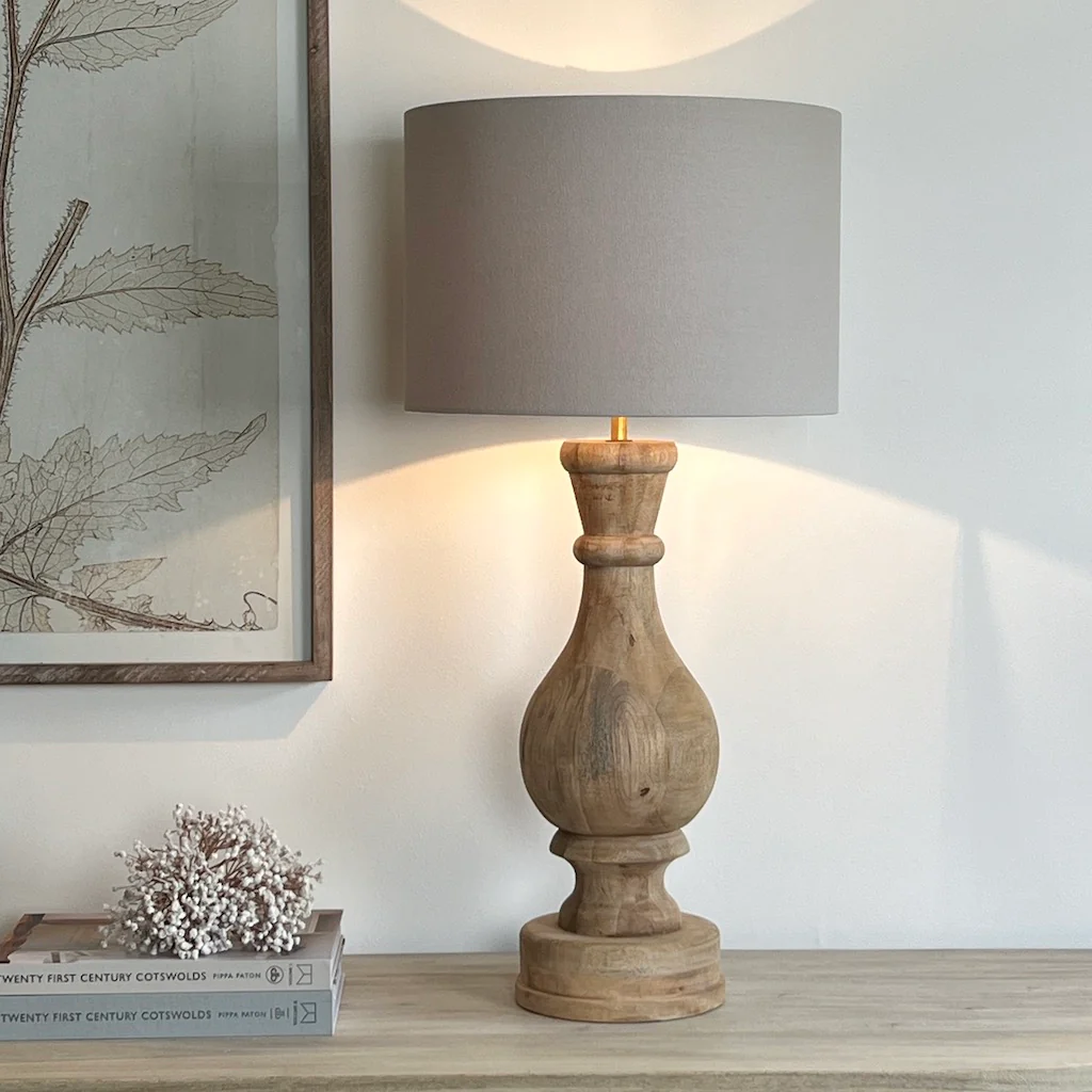 Marmott Wooden Balustrade Table Lamp - Image 5