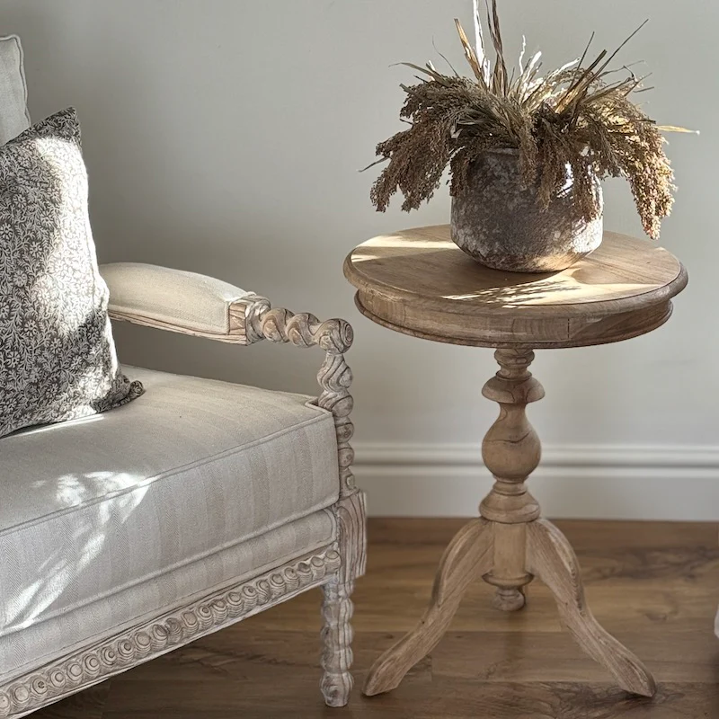 Mindi Pedestal Side Table