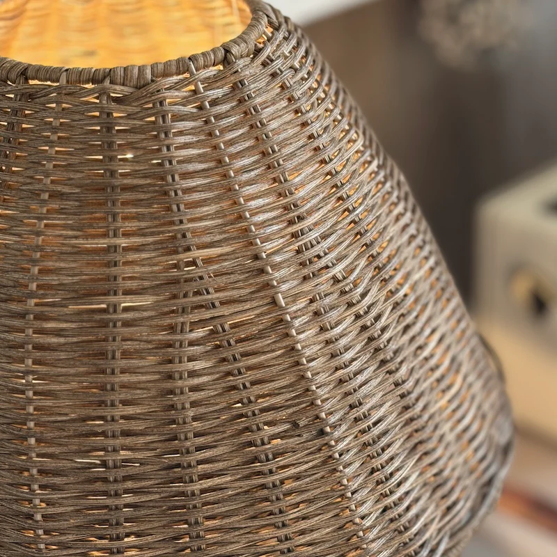 Movan Handwoven Rattan Globe Table Lamp - Image 4