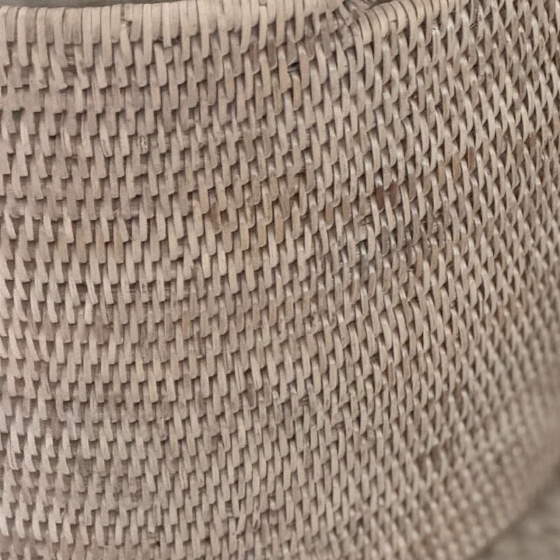 Nairn Rattan Storage Basket with Handles – Natural Whitewash - Image 3