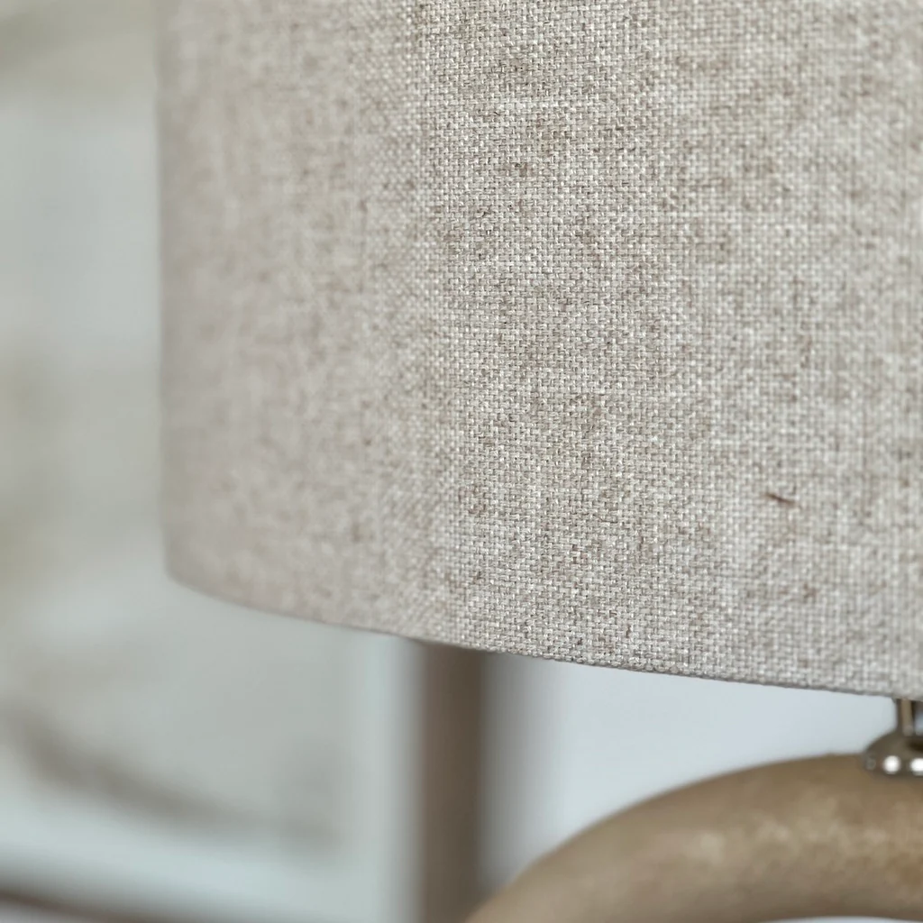 Natural Matt Wood Circle Lamp Base - Image 3