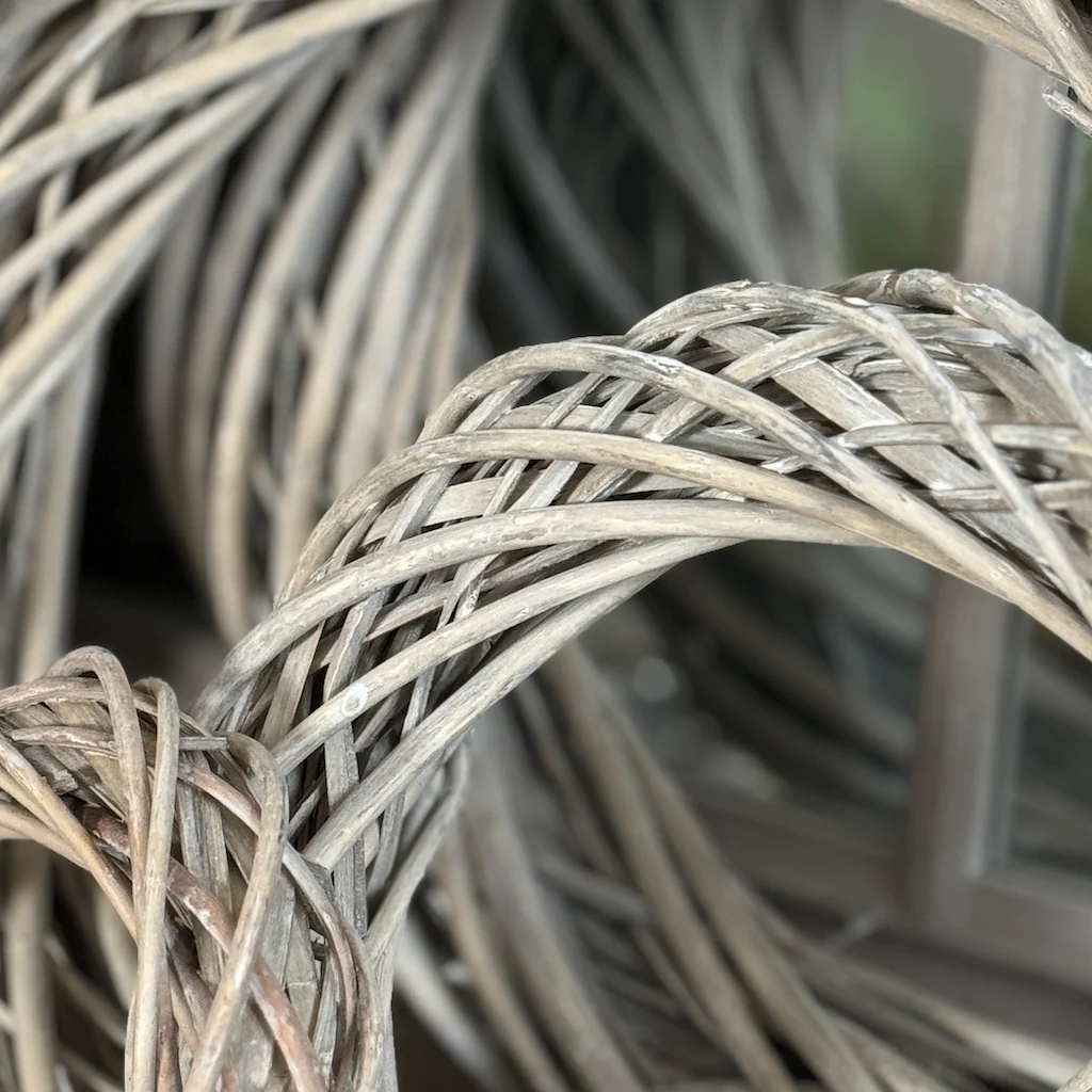 Natural Willow Greywash Wreath Garland - Image 2