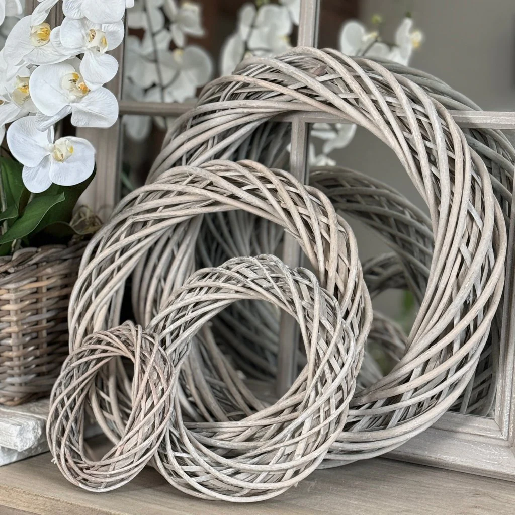 Natural Willow Greywash Wreath Garland - Image 3