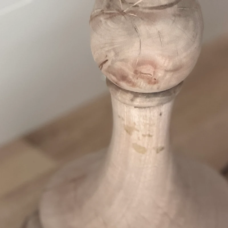 Natural Wood Distressed Standard Floor Lamp - Image 6