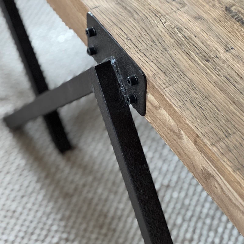 Nest of 2 Reclaimed Oak Coffee Tables - Image 4
