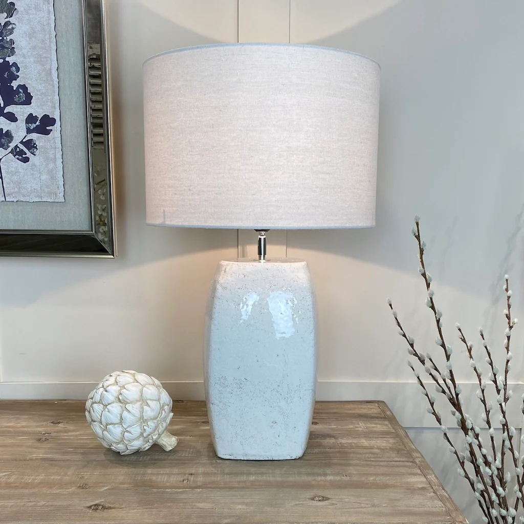 Neutral Linen Pale 38cm Cylinder Shade