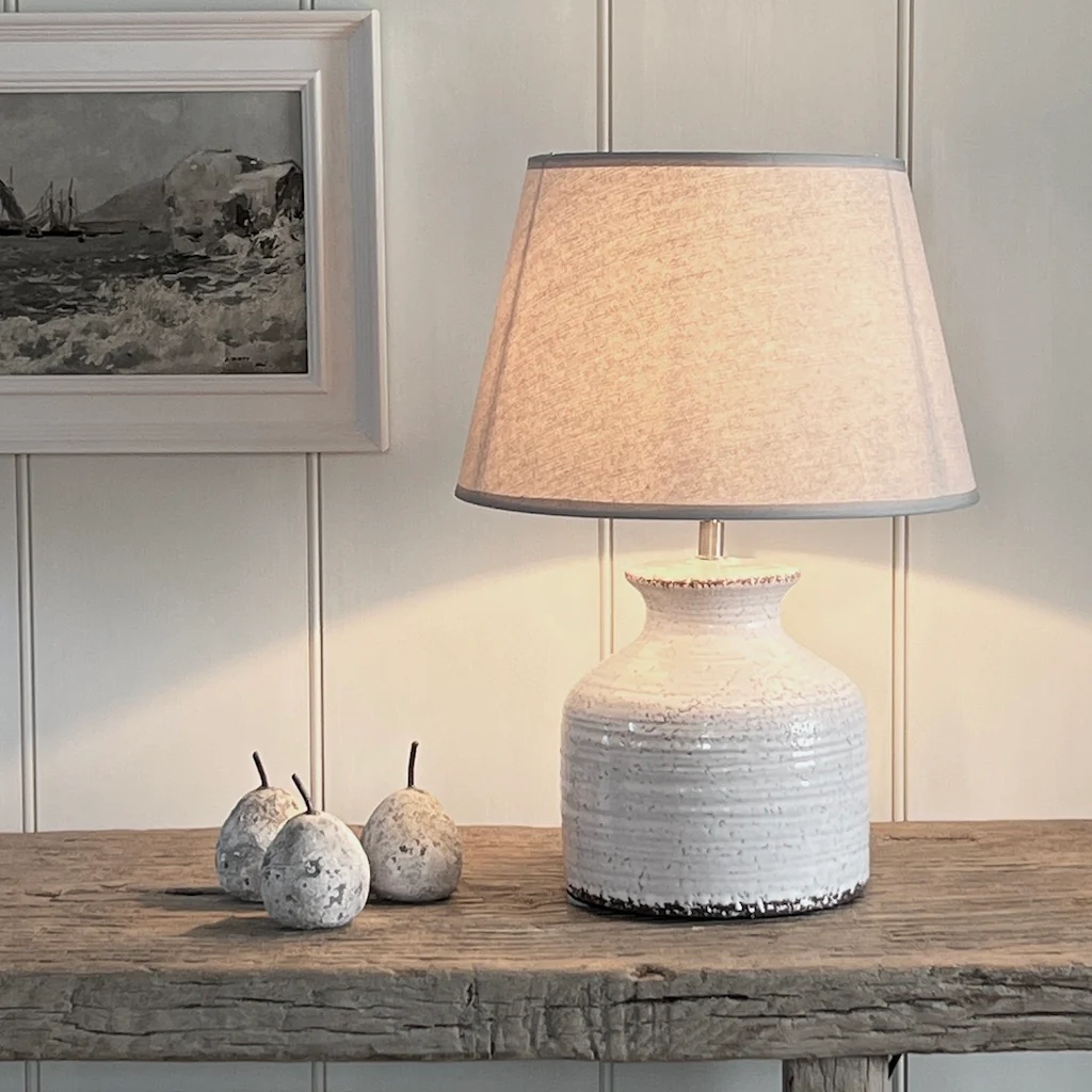 Neutral Taped Lampshade - Two Sizes - Image 2