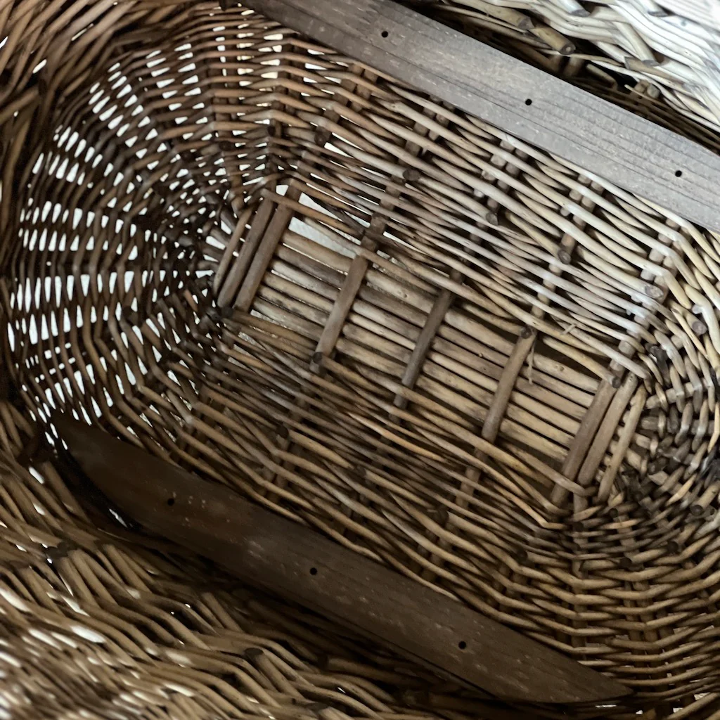 New French Style Wicker Champagne Grape Extra Large Storage Basket - Image 10