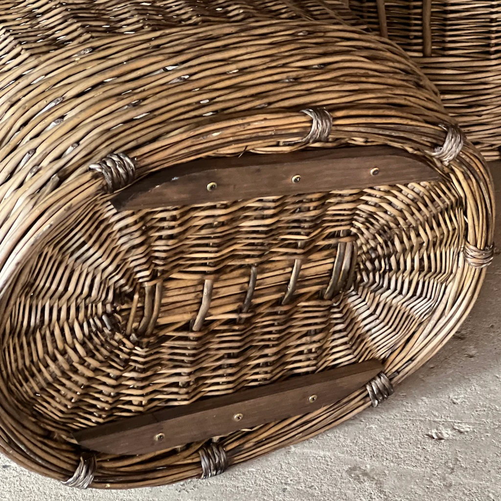 New French Style Wicker Champagne Grape Extra Large Storage Basket - Image 11