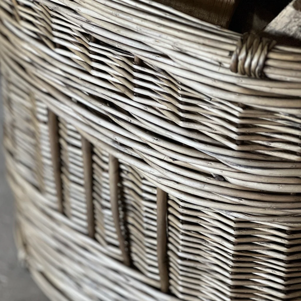 New French Style Wicker Champagne Grape Extra Large Storage Basket - Image 3