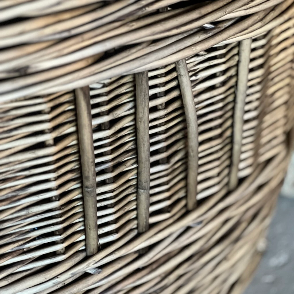New French Style Wicker Champagne Grape Extra Large Storage Basket - Image 4