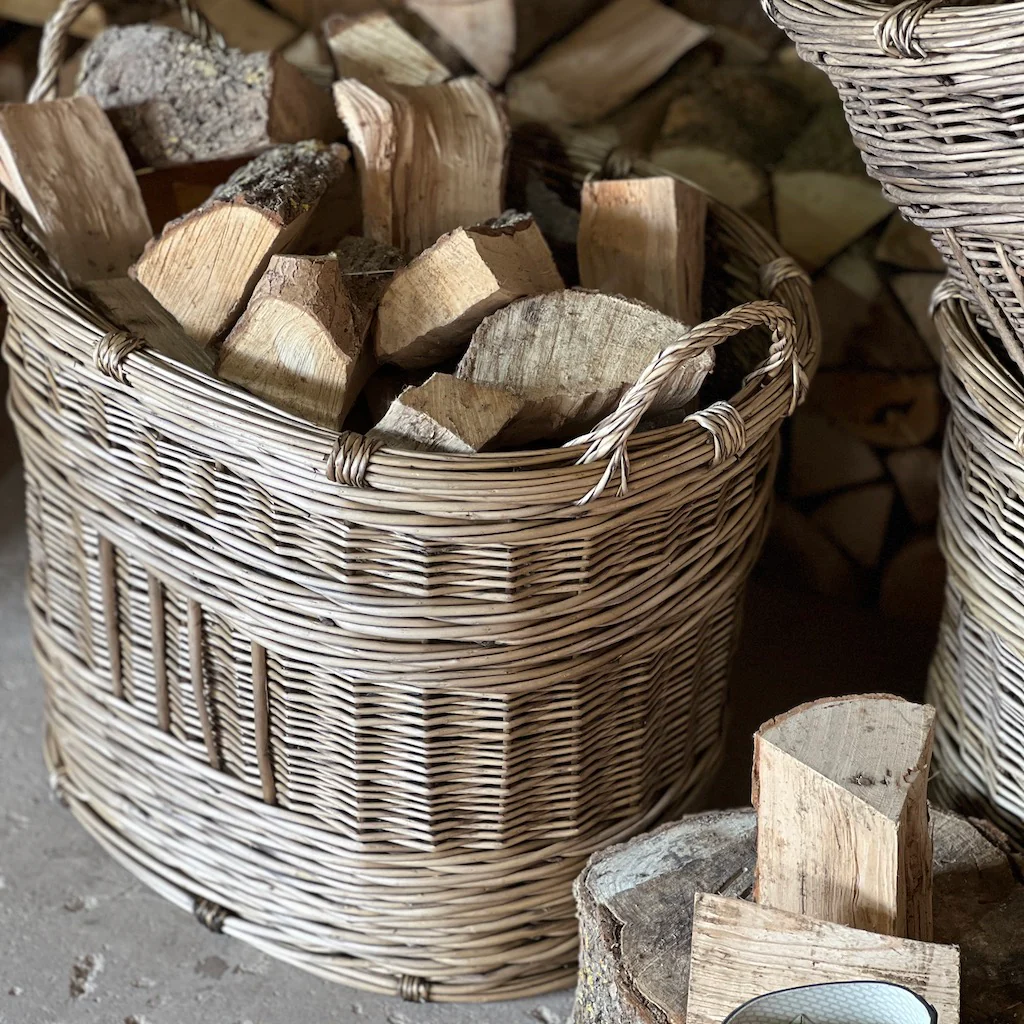 New French Style Wicker Champagne Grape Extra Large Storage Basket - Image 6