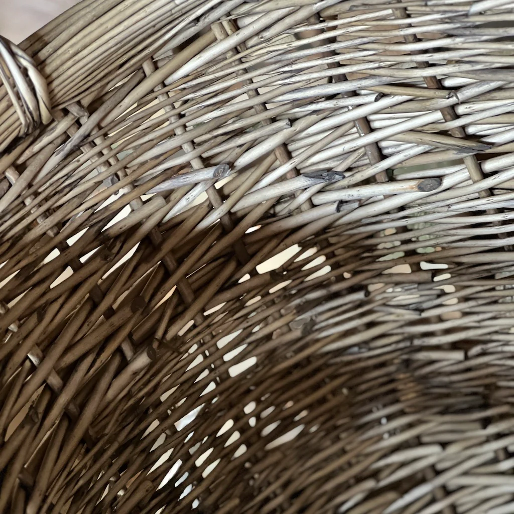 New French Style Wicker Champagne Grape Extra Large Storage Basket - Image 8