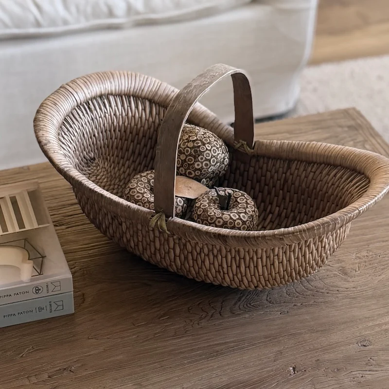 New Vintage Style Chinese Rice Basket - Image 5