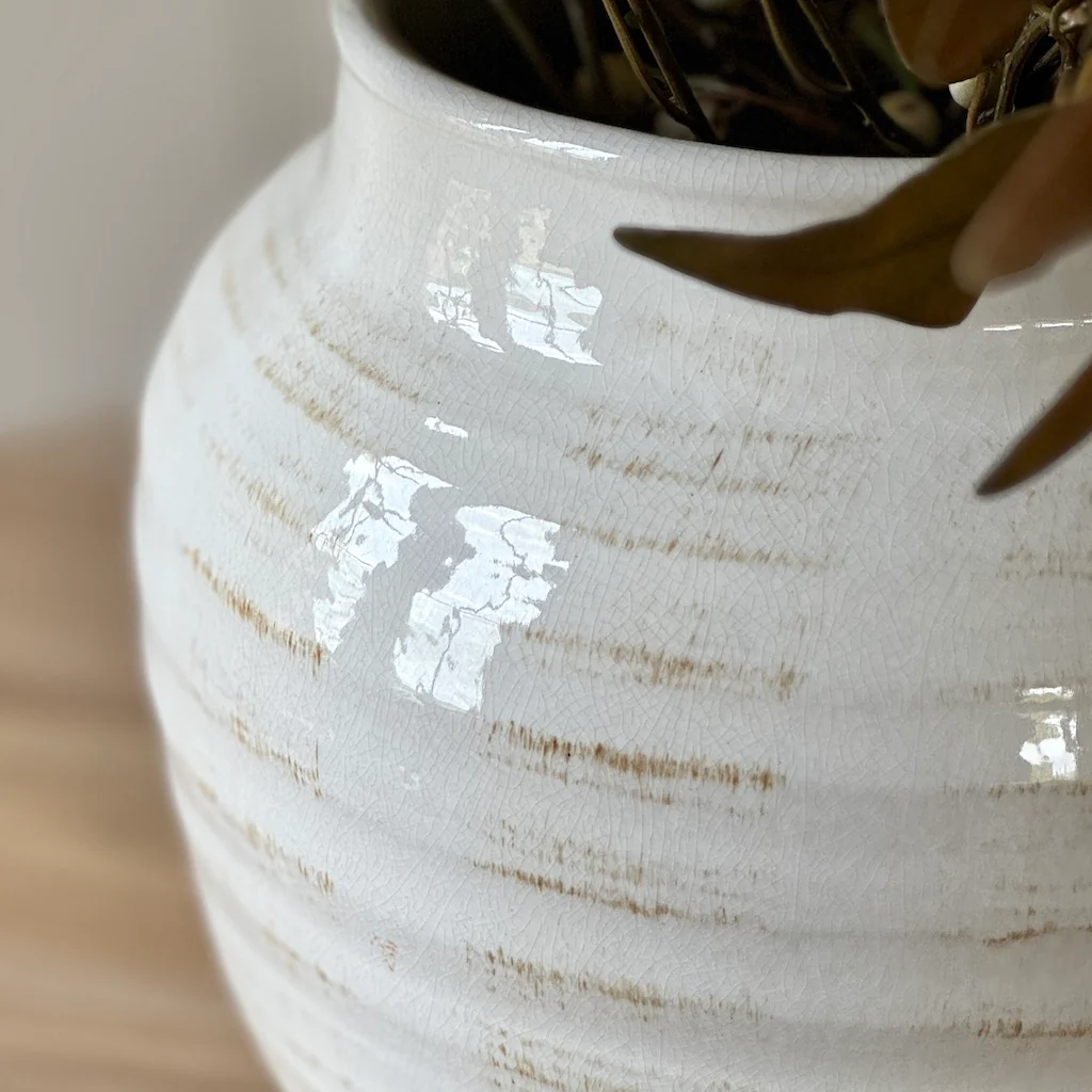 Notgrove Glazed Distressed Vase Pot - Image 2