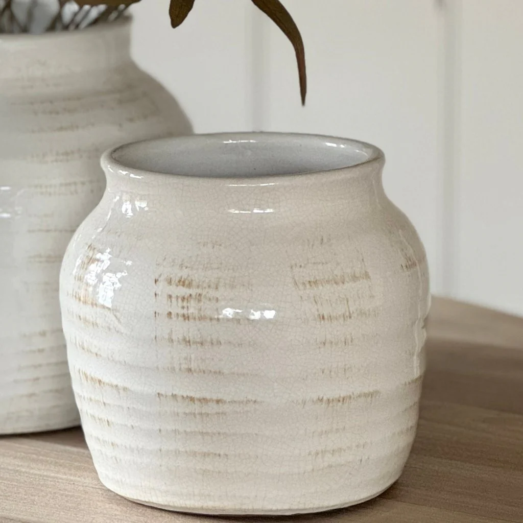 Notgrove Glazed Distressed Vase Pot - Image 4