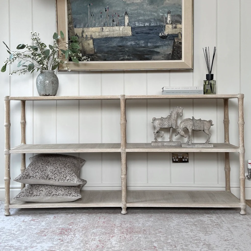 Oak 3 Tier Console Table - Image 7