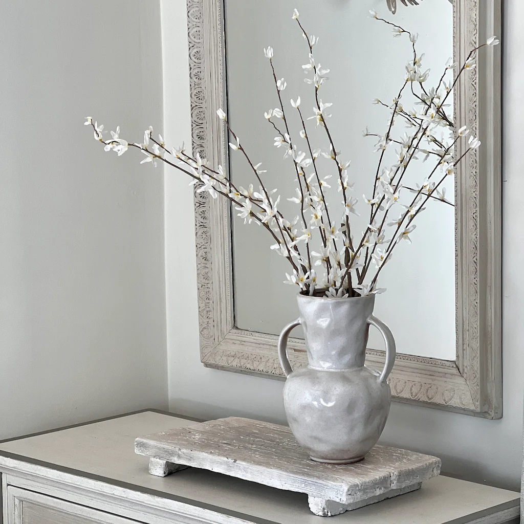 Off White Speckled Amphora Vase