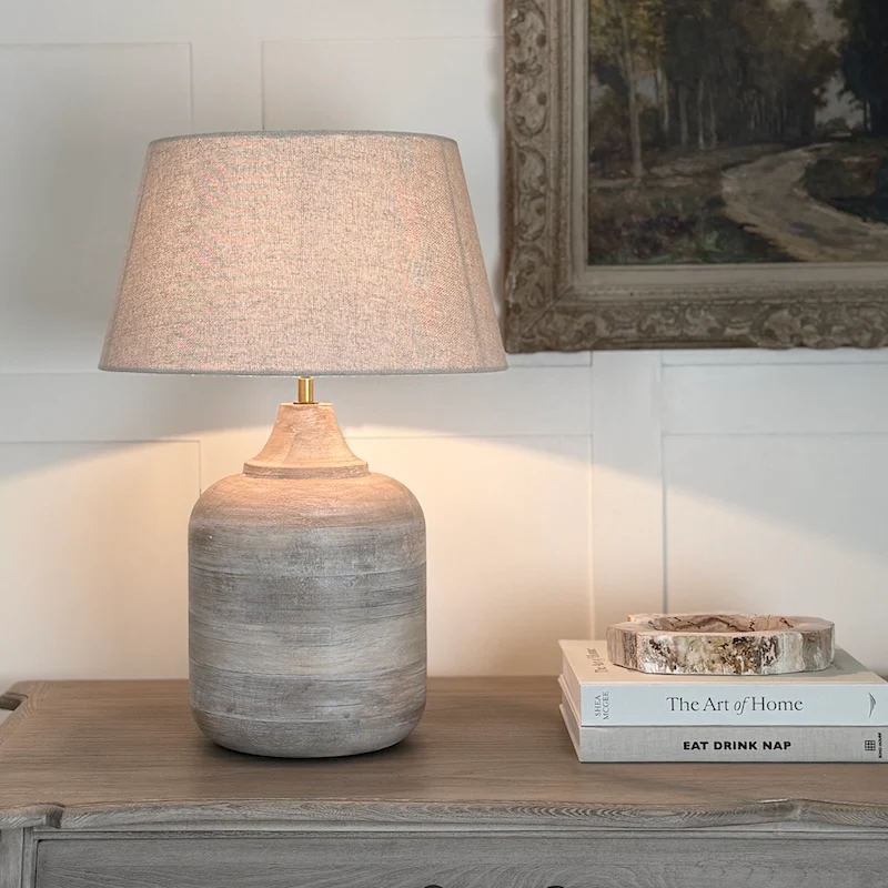 Okemo Limewash Wooden Table Lamp - Image 2