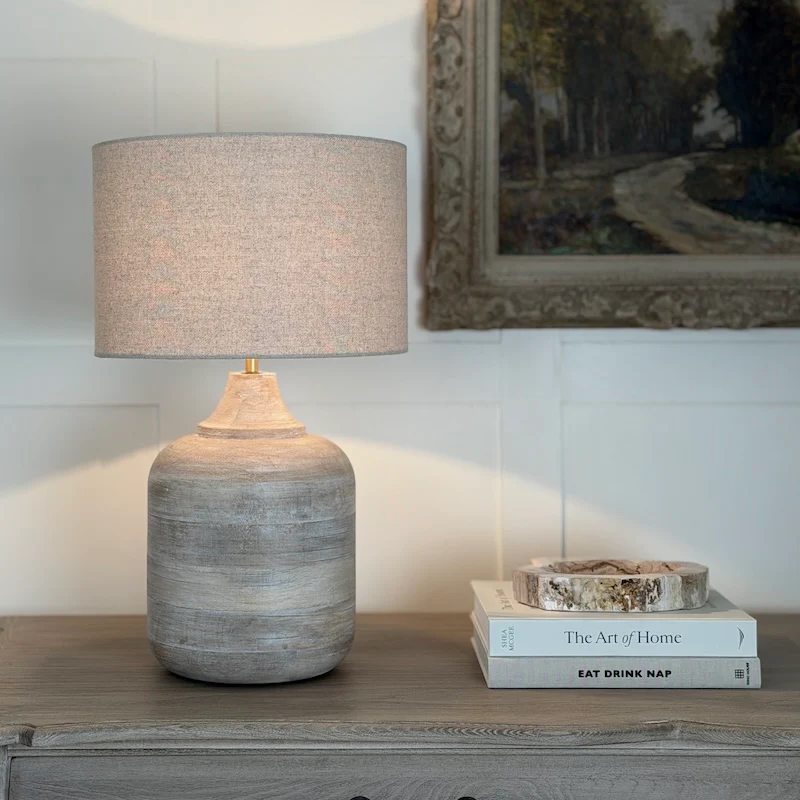 Okemo Limewash Wooden Table Lamp - Image 3