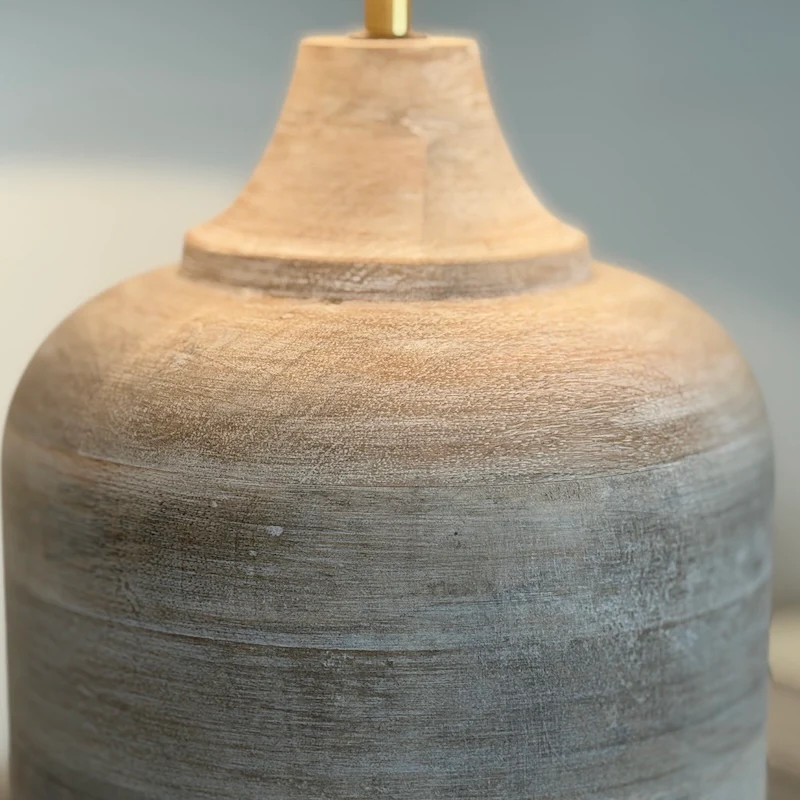 Okemo Limewash Wooden Table Lamp - Image 8