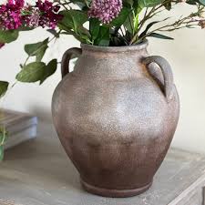 Ombre Brown Terracotta Handle Vase - Image 3