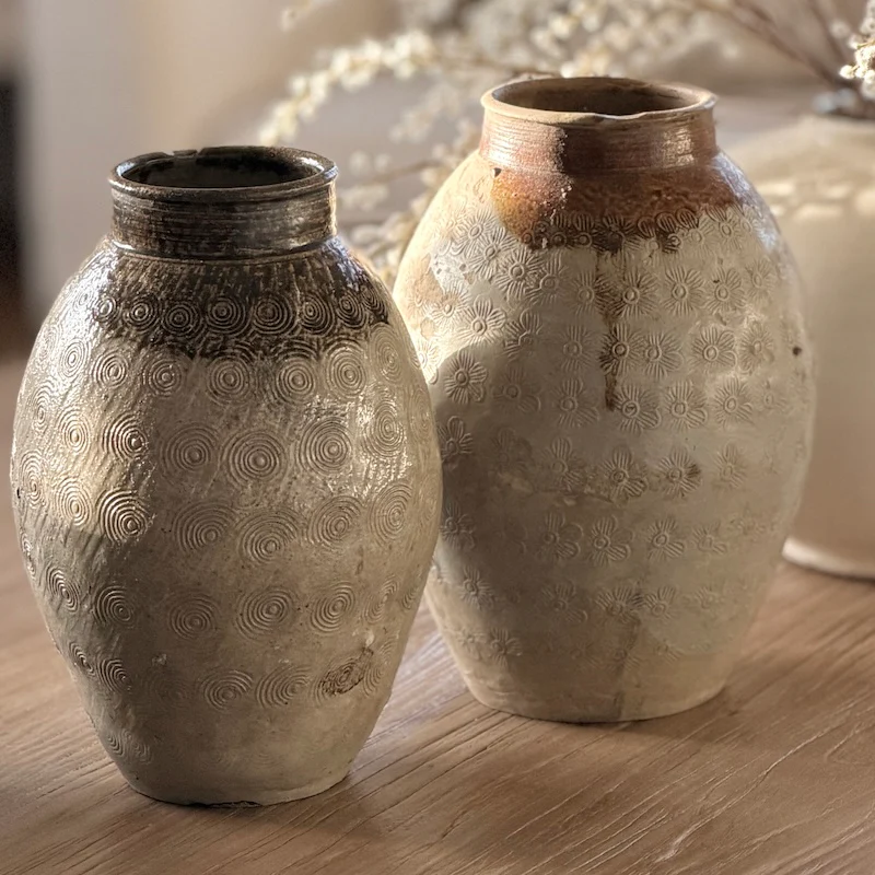 Original Vintage Chinese Earthenware Vase