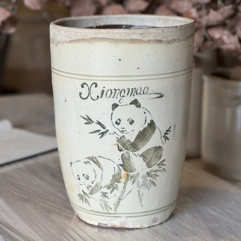 Original Vintage Oriental Hand Painted Ceramic Vase - Image 7