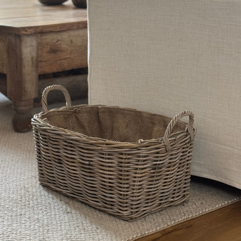 Oval Baskets With Ear Handles & Hessian Liner - Image 3