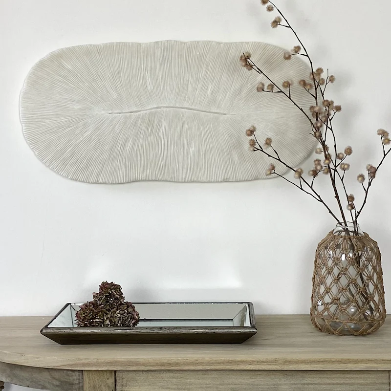 Oval Ribbed Coral Effect Wall Decor