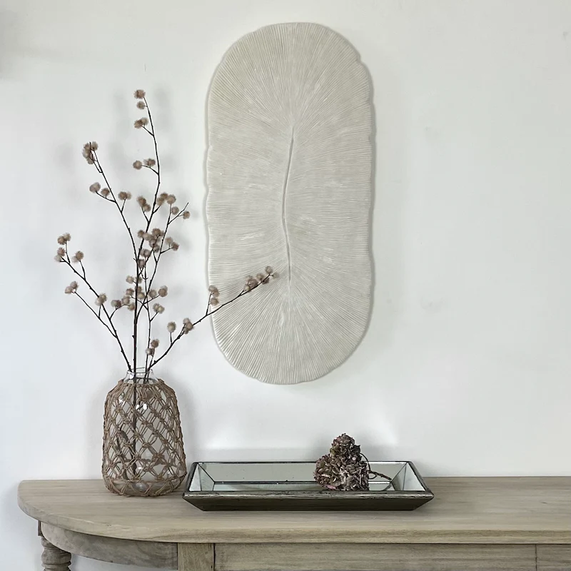 Oval Ribbed Coral Effect Wall Decor - Image 2