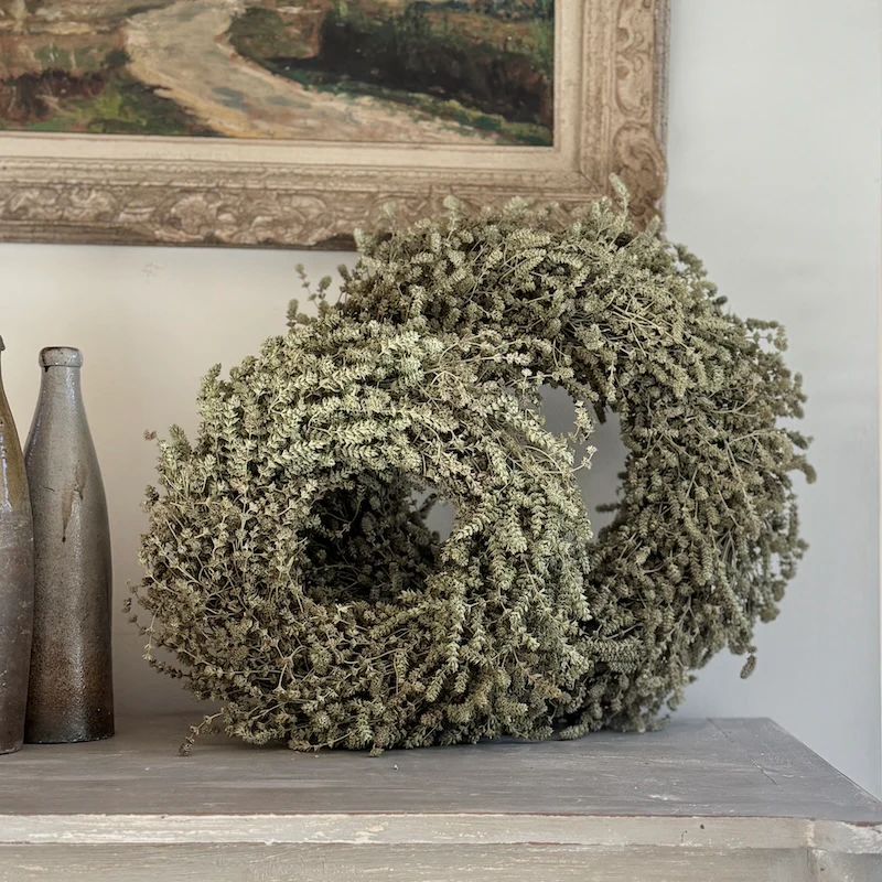 Preserved Linen Herb Wreath Sage - Image 3