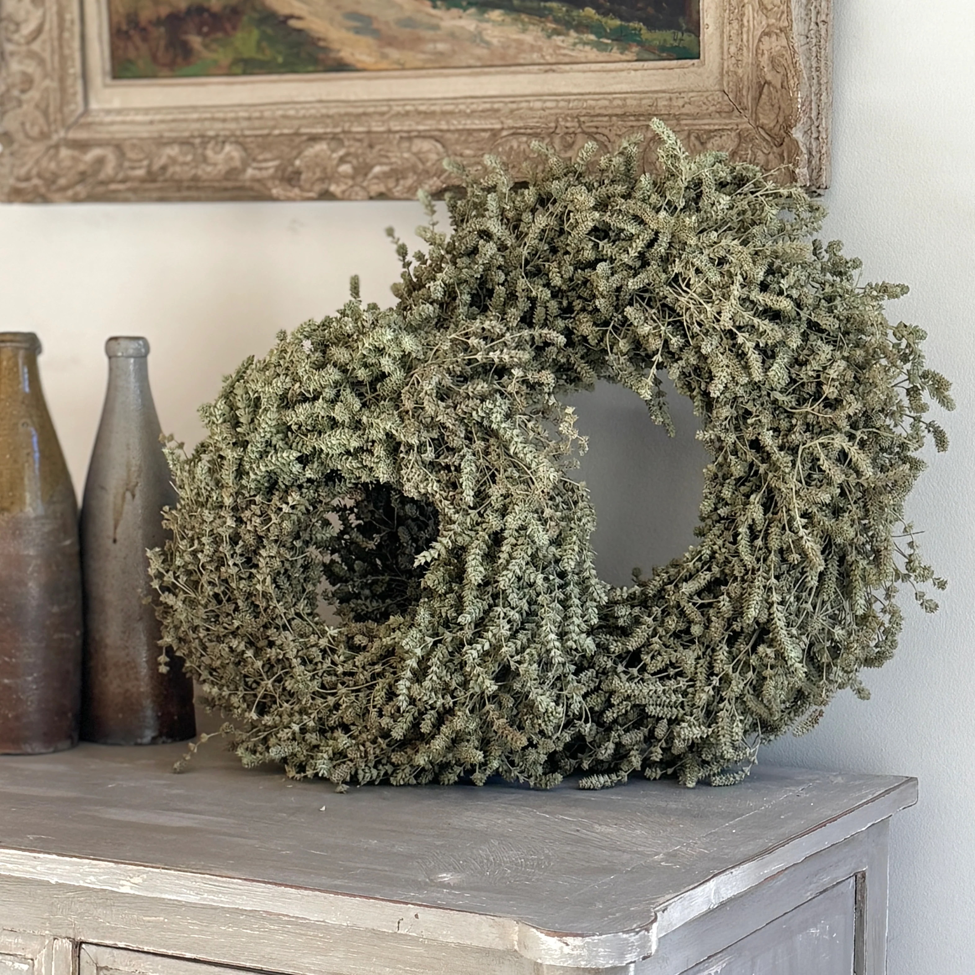 Preserved Linen Herb Wreath Sage - Image 4