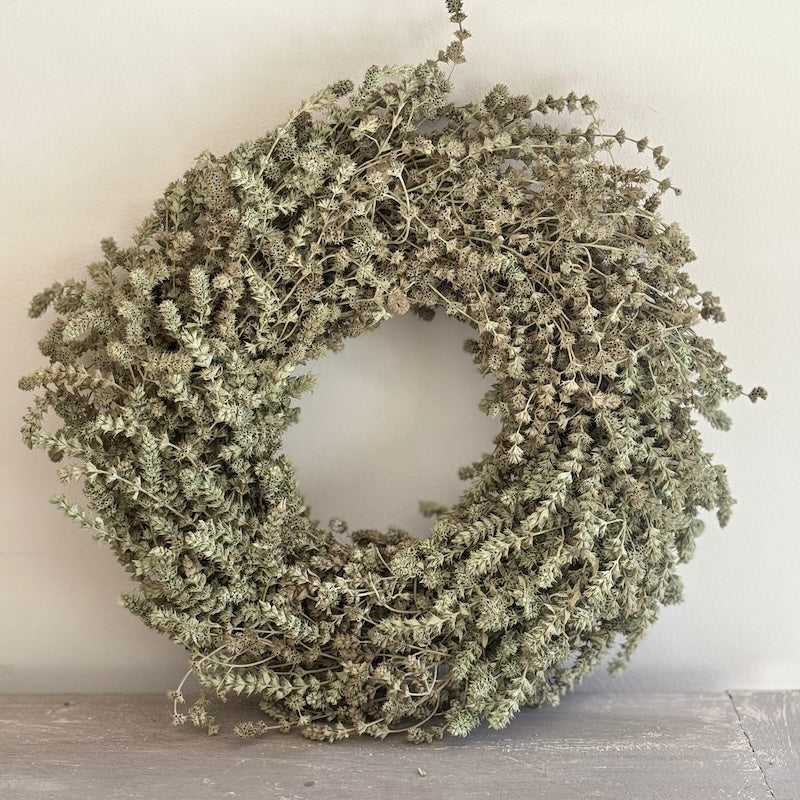 Preserved Linen Herb Wreath Sage - Image 6