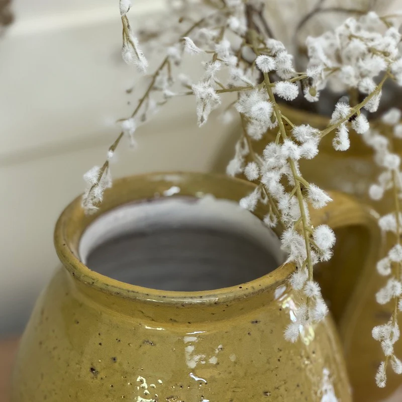 Provence Rustic Vase Mustard - Image 2