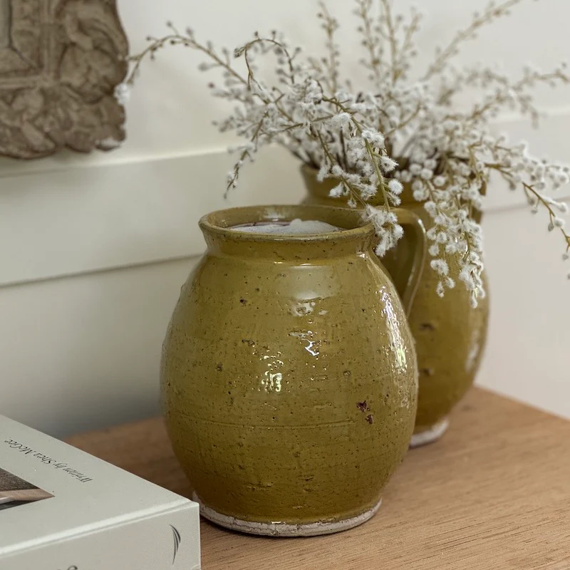 Provence Rustic Vase Mustard - Image 3