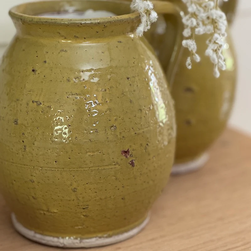 Provence Rustic Vase Mustard - Image 4