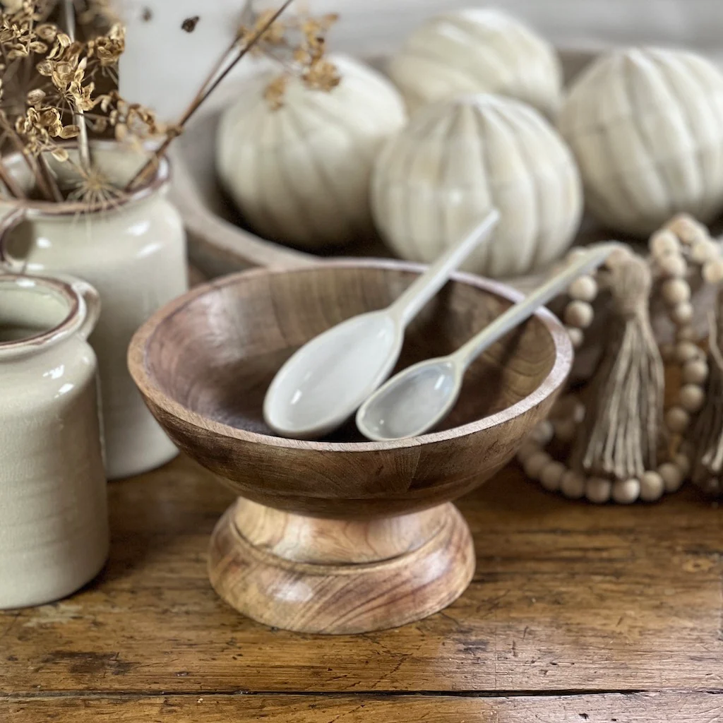Pulmenti Spoon White Stoneware Set 2 - Image 2