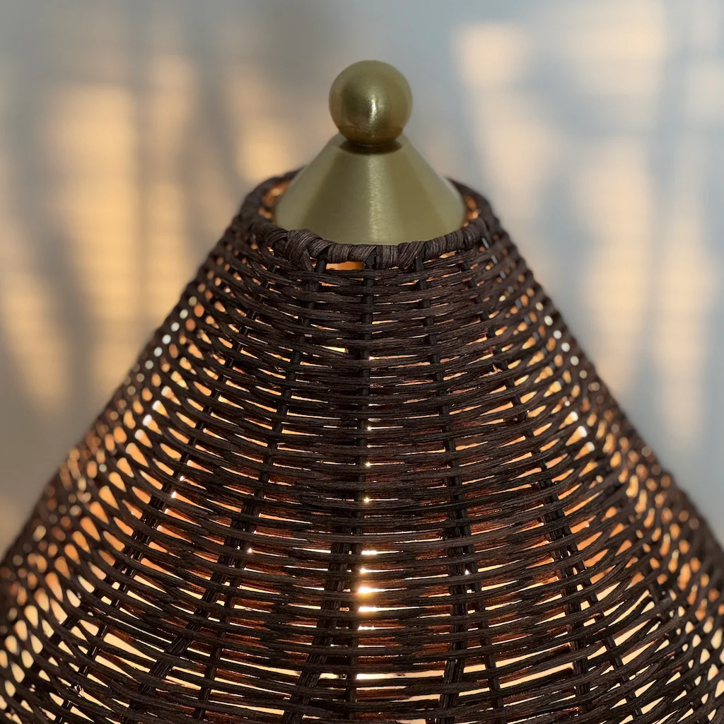 Raja Rattan Table Lamp with Shade - Image 5