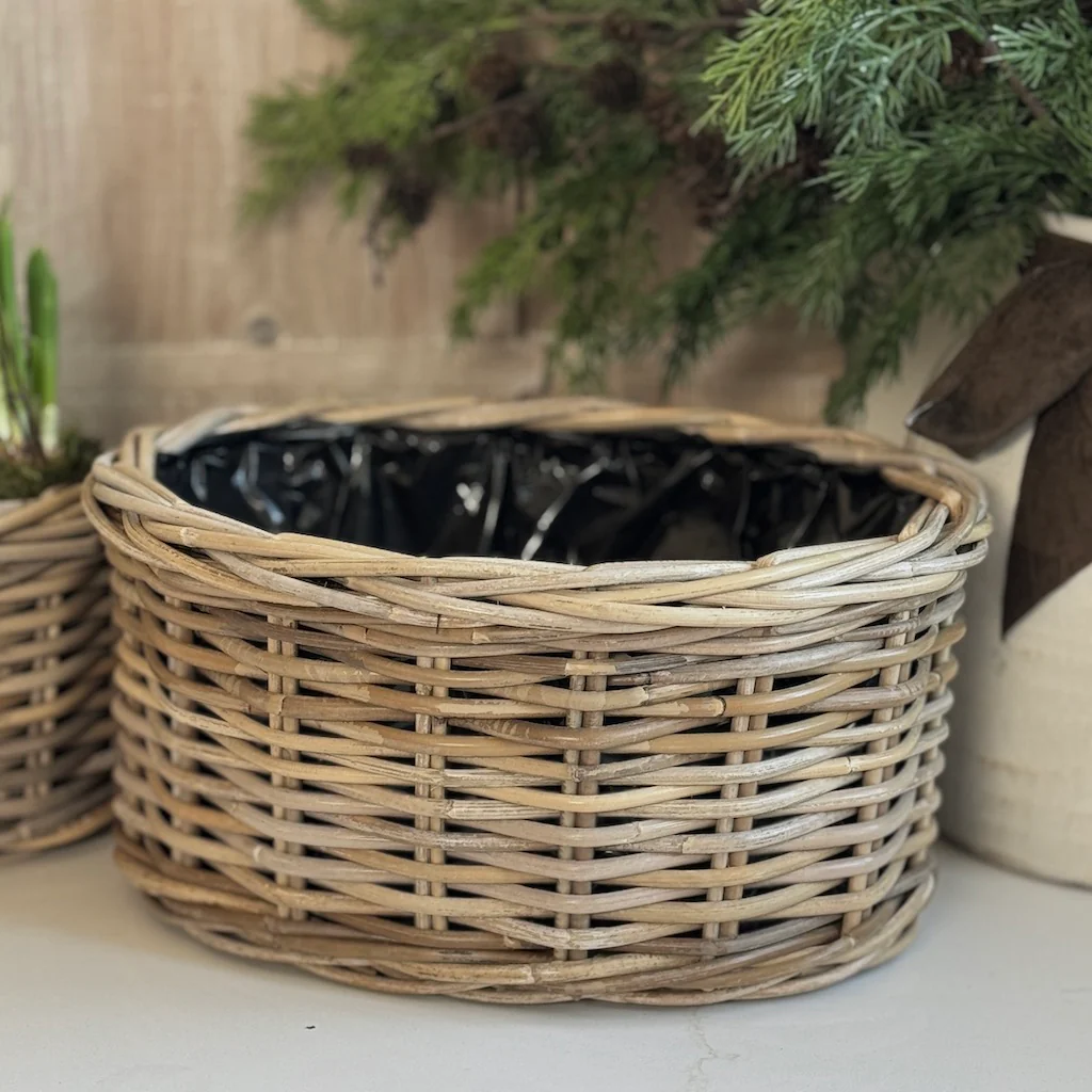 Rattan Oval Planter Basket - Image 4