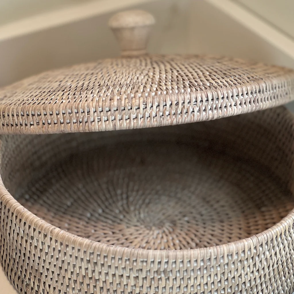 Rattan Round Box With Lid - Image 3