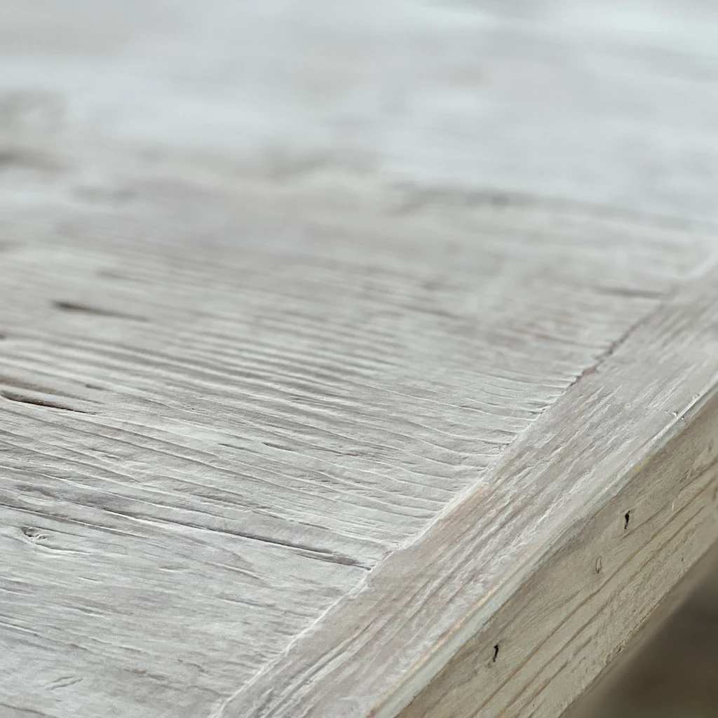 Reclaimed Antique Elm Lightly Washed Square Coffee Table - Image 5