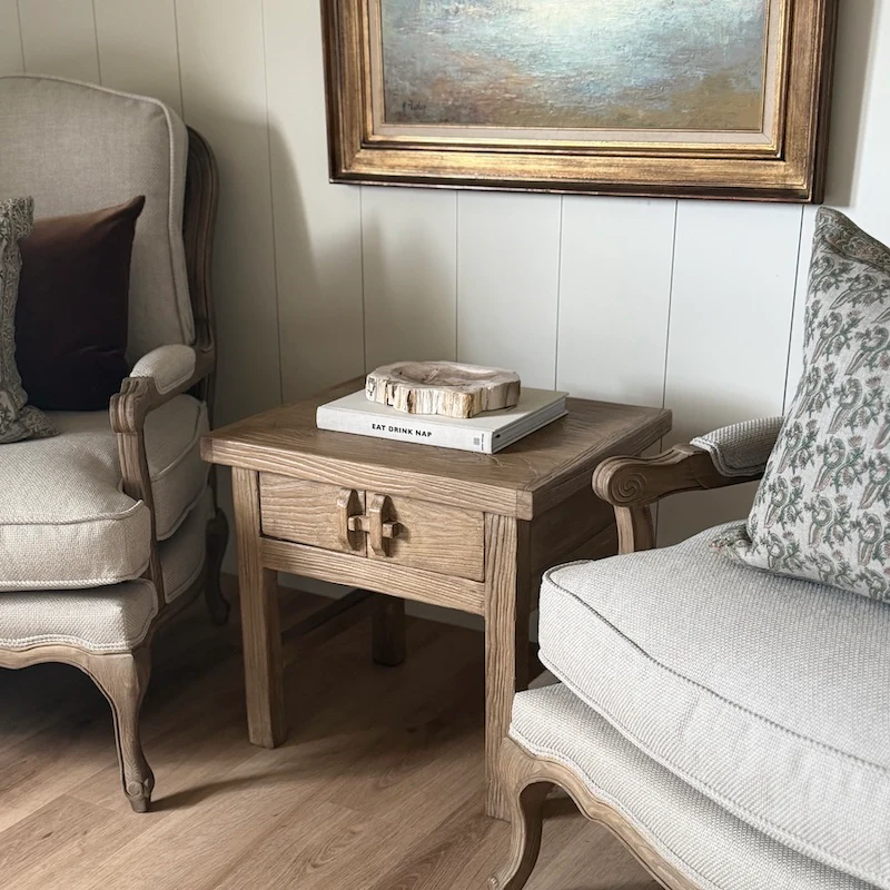 Reclaimed Elm 2 Door Side Table Dark - Image 6