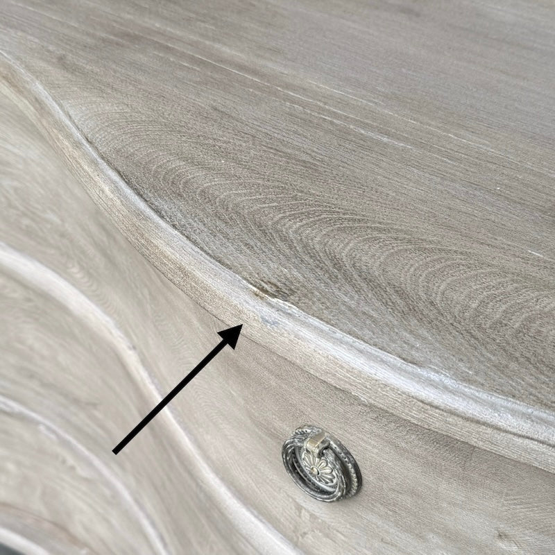 Reclaimed Elm 3 Drawer Serpentine Chest - Image 2