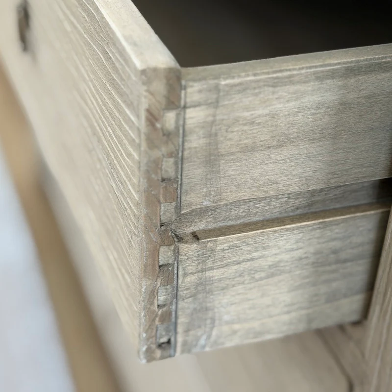 Reclaimed Elm 6 Drawer Chest – Light Finish - Image 4