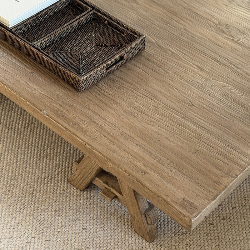Reclaimed Elm A-Frame Coffee Table Large 170cm - Image 3