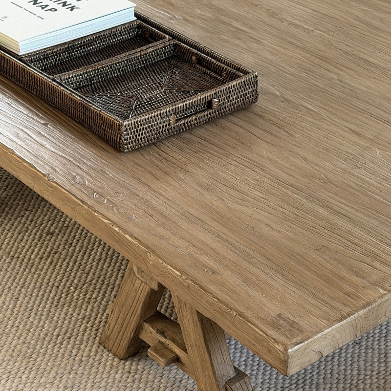 Reclaimed Elm A-Frame Coffee Table Large 170cm - Image 4