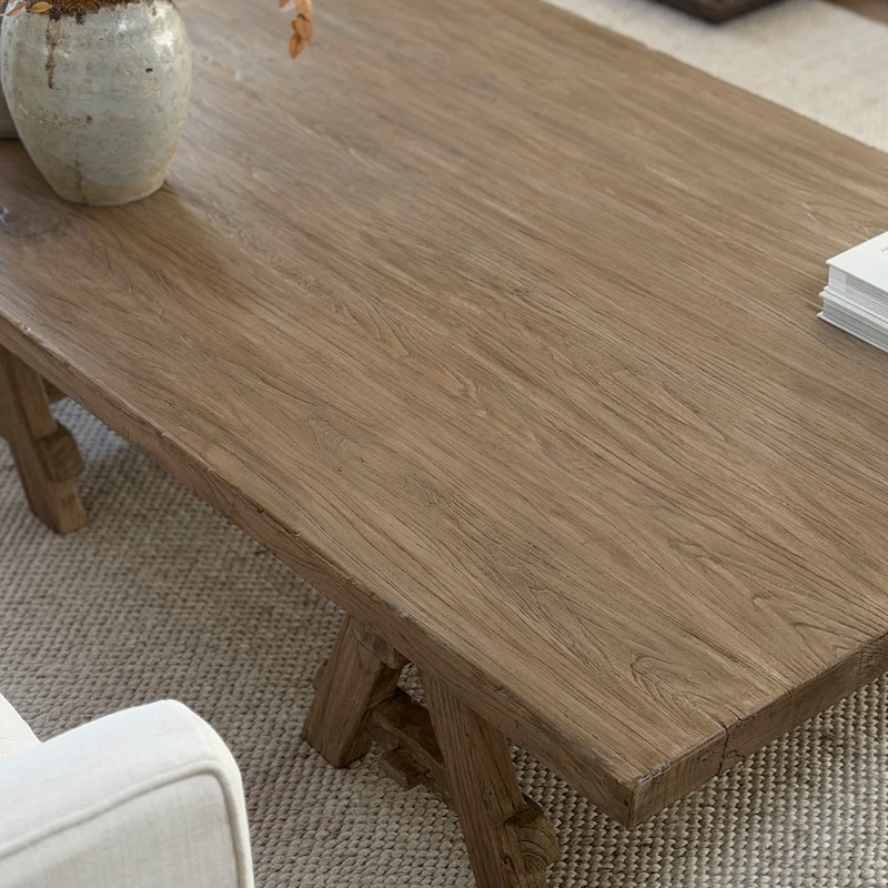 Reclaimed Elm A-Frame Coffee Table Large 170cm - Image 7