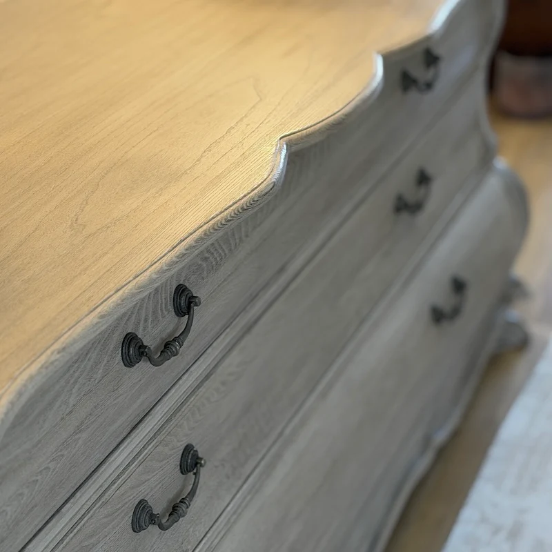 Reclaimed Elm 'French Style' 3 Drawer Chest 190cm - Image 3