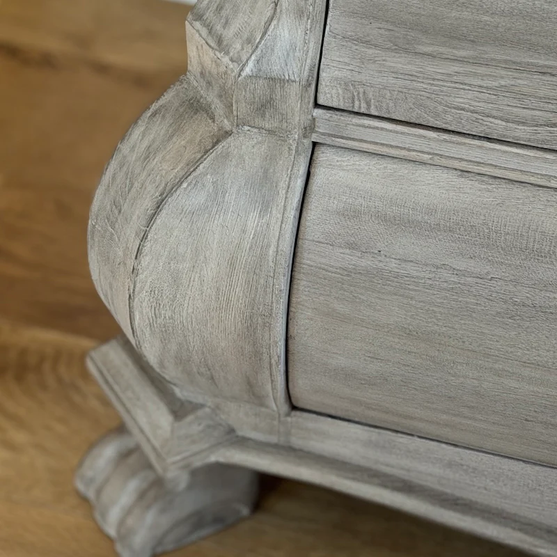 Reclaimed Elm 'French Style' 3 Drawer Chest 190cm - Image 4